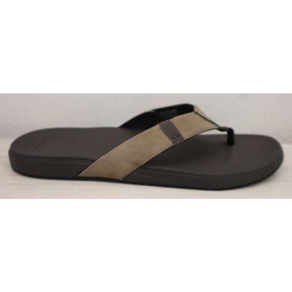Reef RF0A3FDIBTN Men's 13 Brown/Tan PU Leather Cushion Bounce Phantom Flip-Flops - Picture 9 of 12